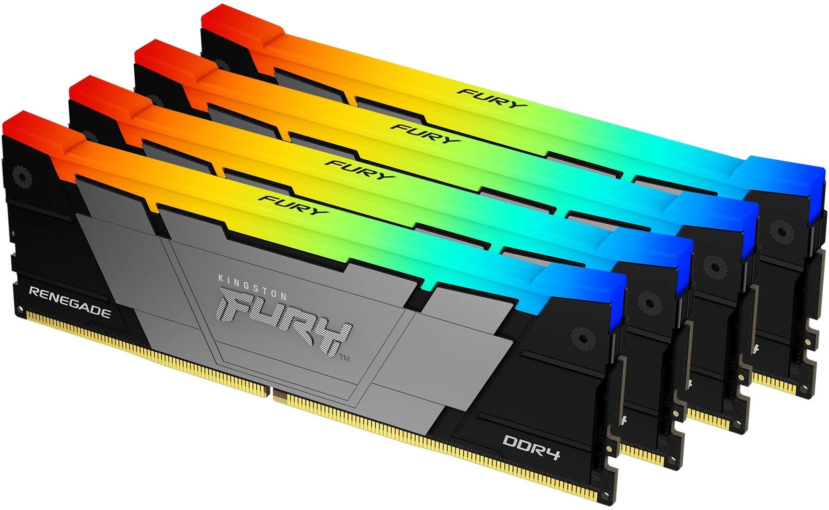 Память DDR4 4x8GB 3600MHz Kingston KF436C16RB2AK4/32 Fury Renegade RGB RTL Gaming PC4-28800 CL16 DIMM UDIMM 288-pin 1.35В single rank с радиатором Ret — миниатюра 3