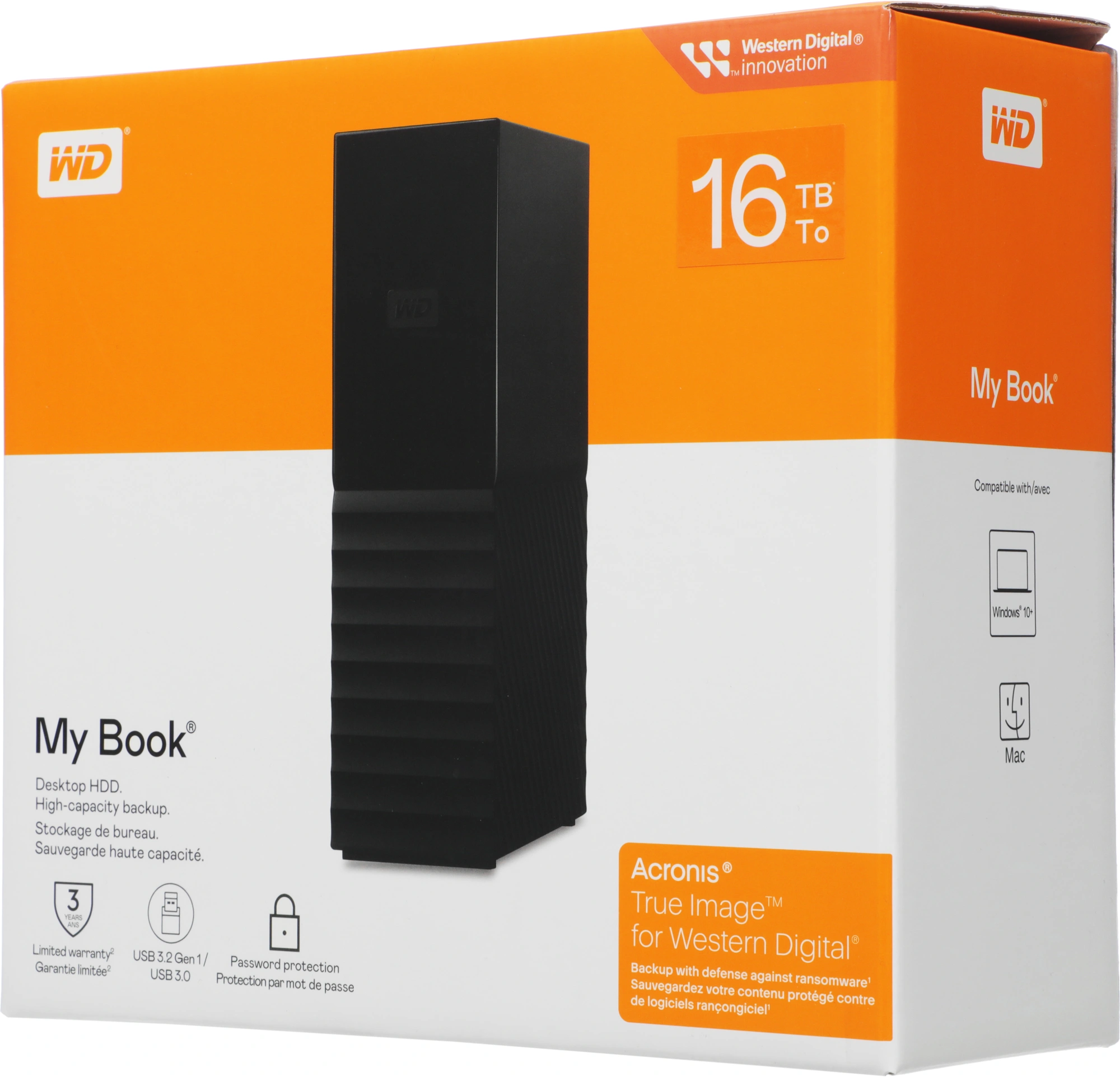 Жесткий диск WD USB3.0 16TB WDBBGB0160HBK-EESN My Book 3.5" черный — миниатюра 7