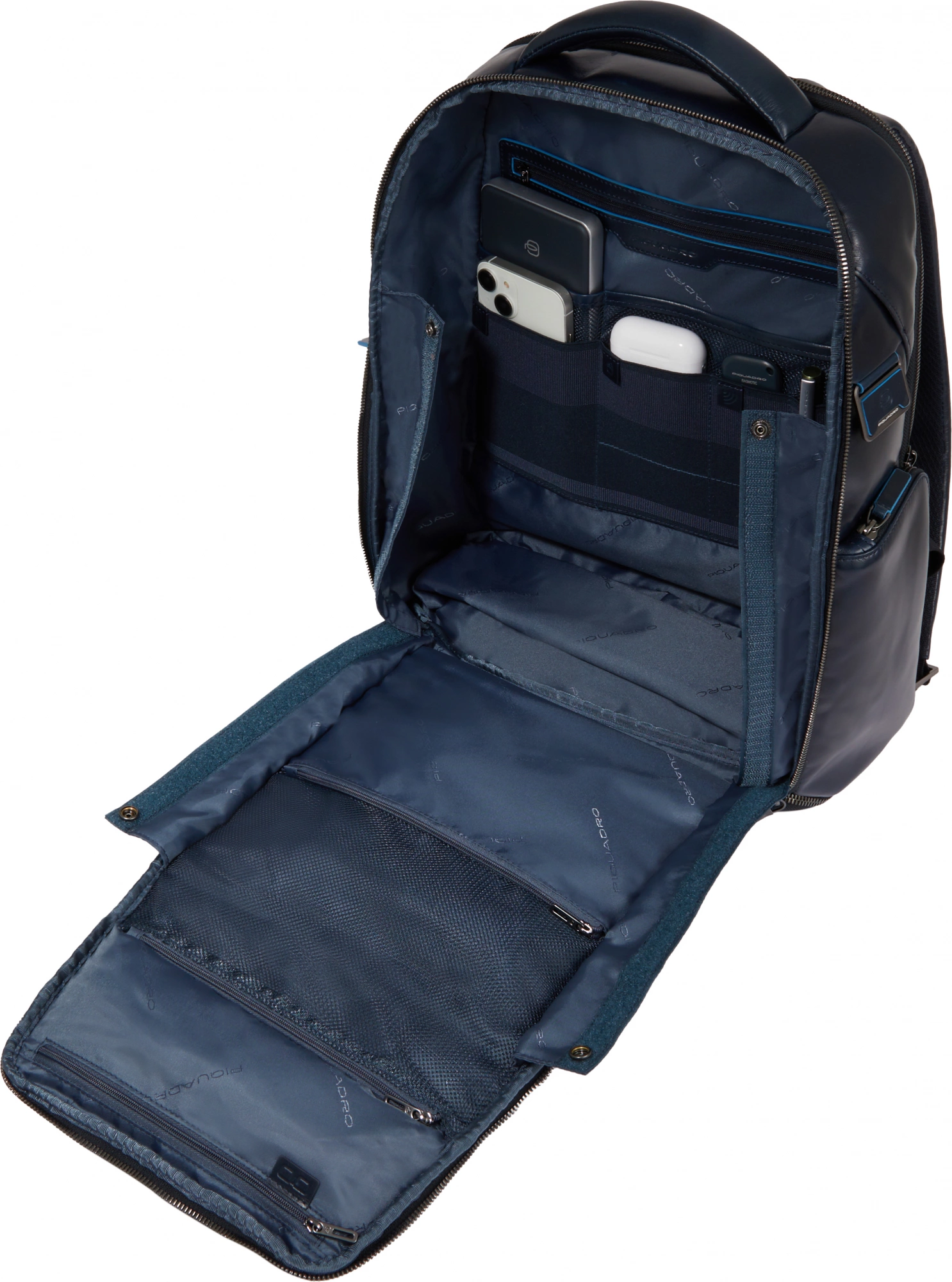 Рюкзак мужской Piquadro Blue Square CA6592B2BM/BLU2 темно-синий натур.кожа — миниатюра 15