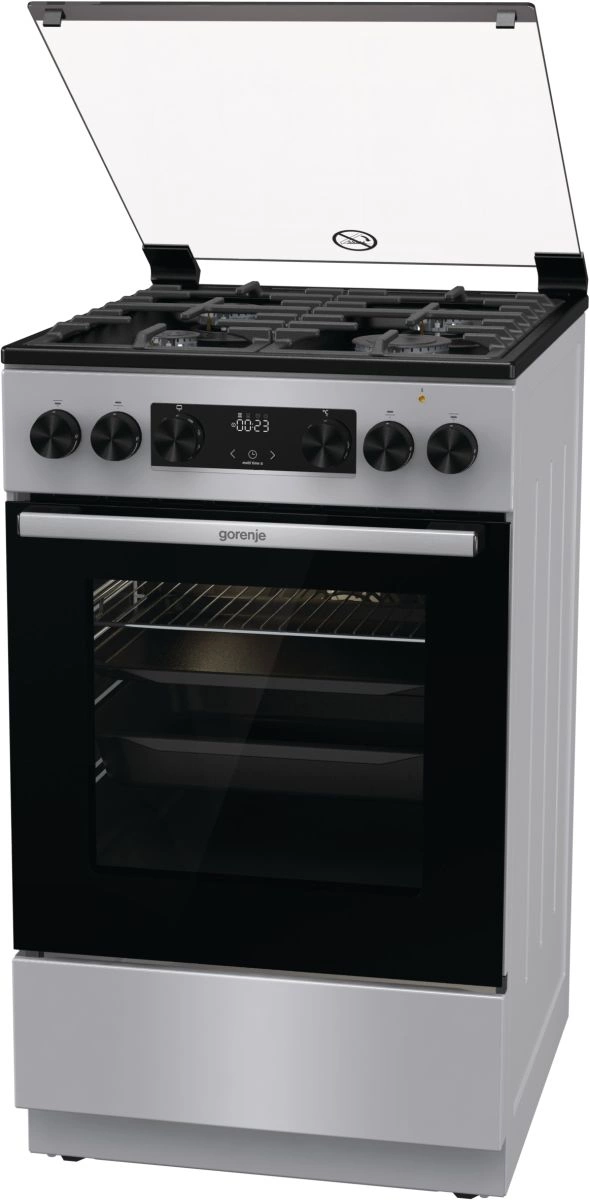 Плита Комбинированная Gorenje GK5C41SF серый (стеклянная крышка) реш.чугун — миниатюра 4