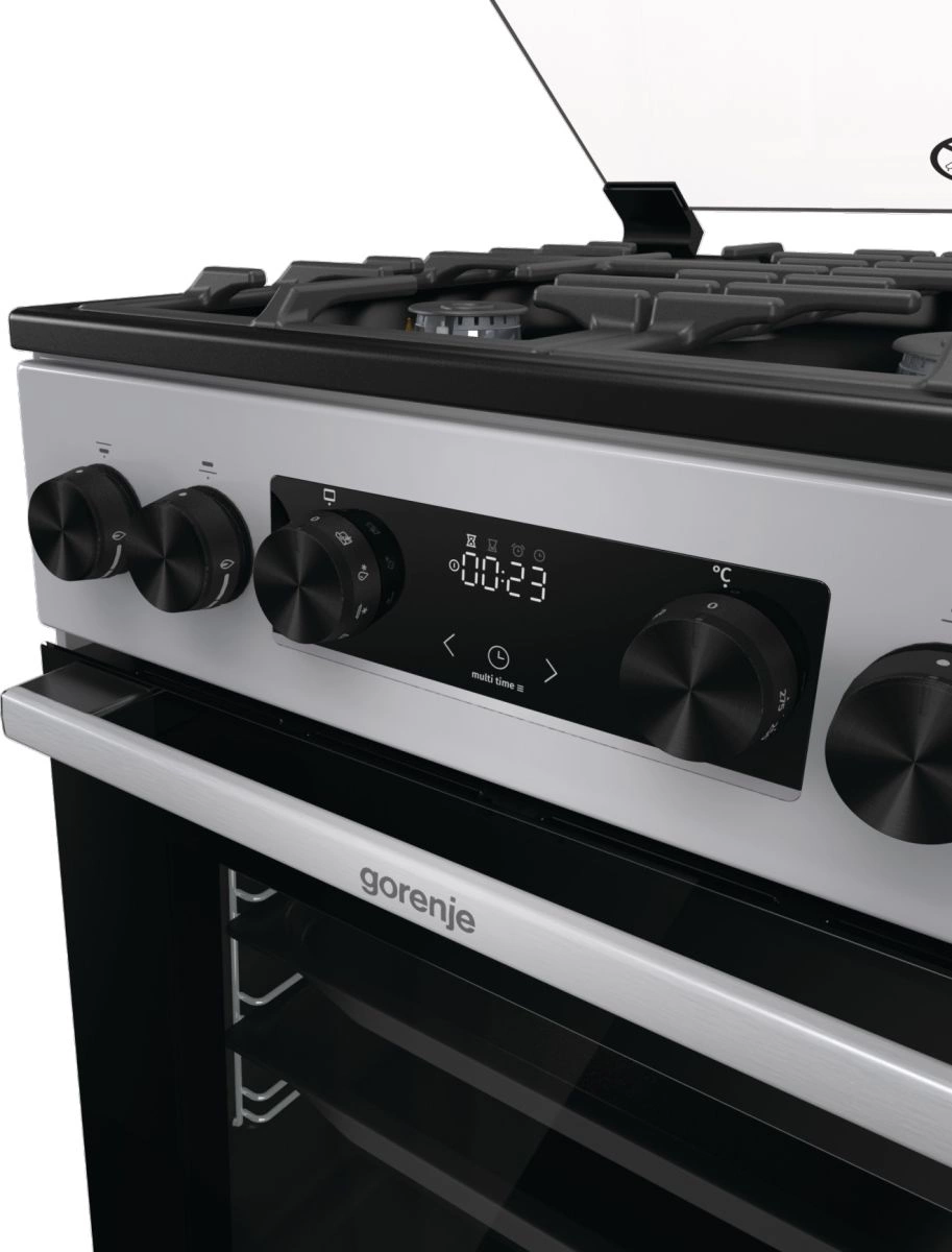 Плита Комбинированная Gorenje GK5C41SF серый (стеклянная крышка) реш.чугун — миниатюра 2
