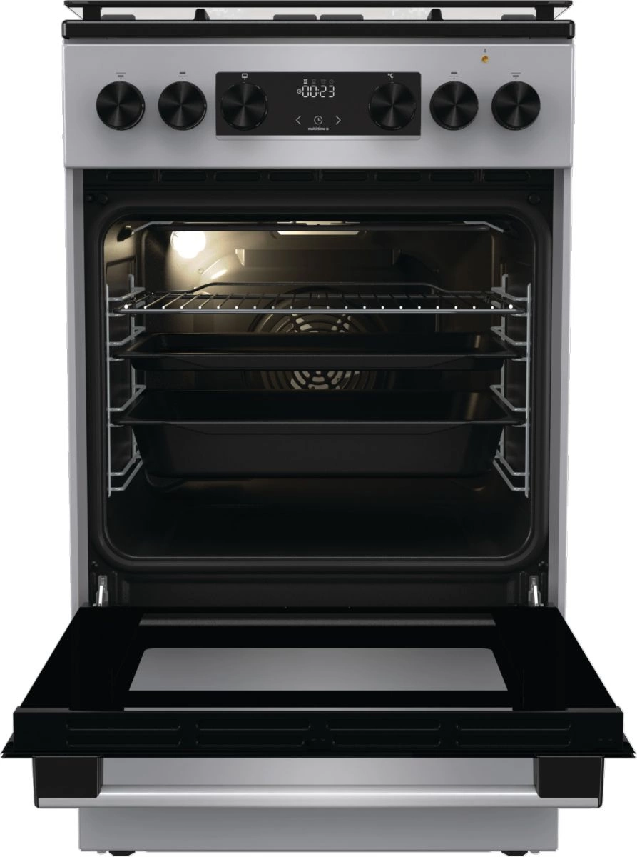 Плита Комбинированная Gorenje GK5C41SF серый (стеклянная крышка) реш.чугун — миниатюра 3