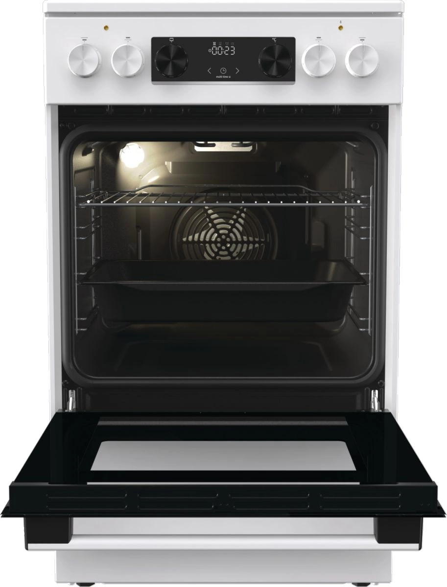 Плита Электрическая Gorenje GEC5C61WG белый стеклокерамика (без крышки) — миниатюра 3
