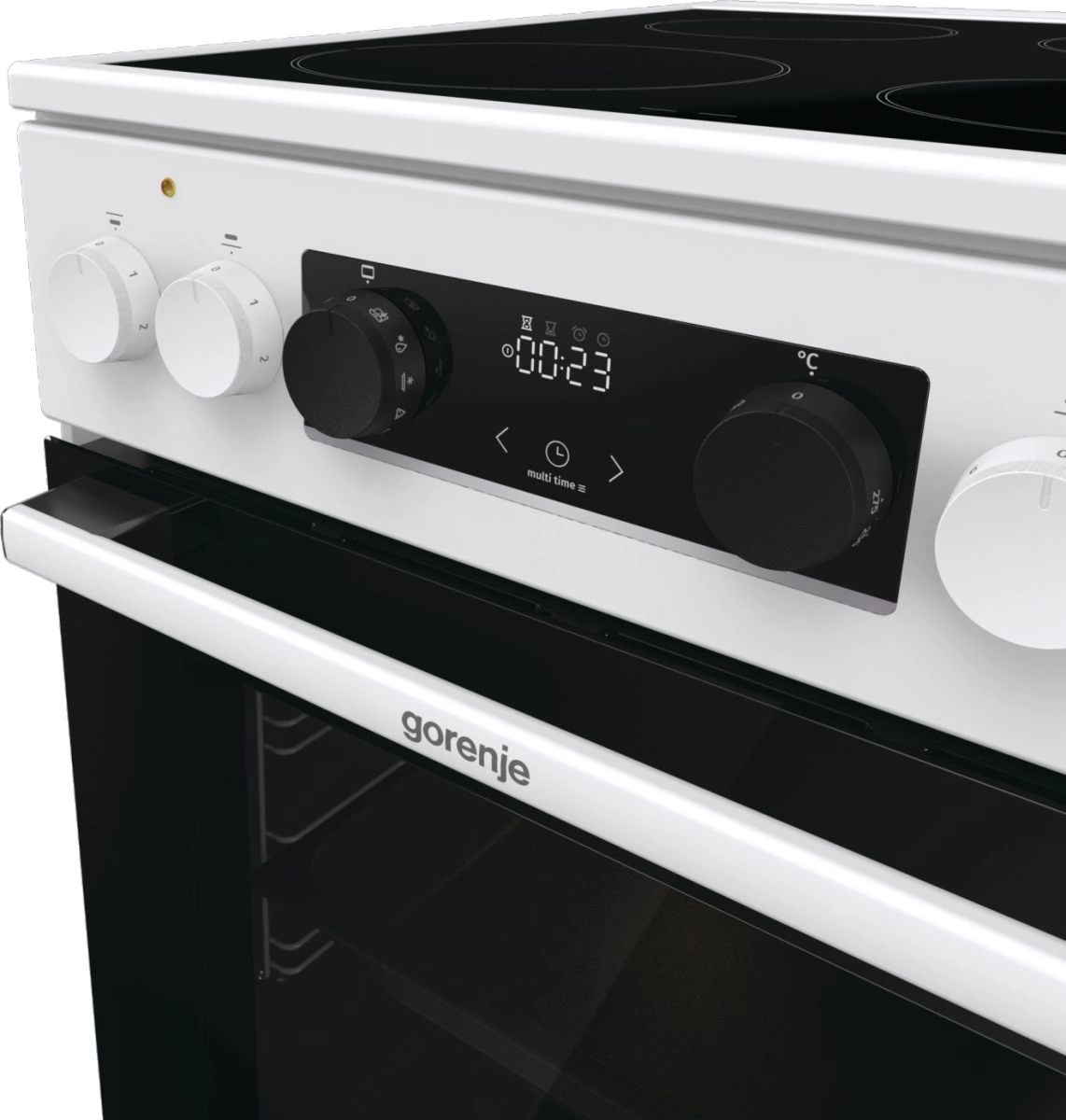 Плита Электрическая Gorenje GEC5C61WG белый стеклокерамика (без крышки) — миниатюра 8