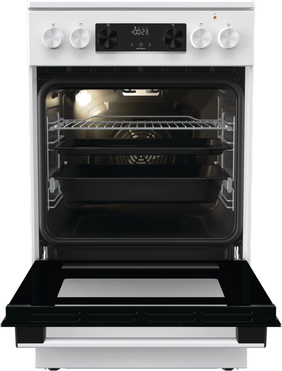 Плита Электрическая Gorenje GEC5C42WG белый стеклокерамика (без крышки) — миниатюра 4