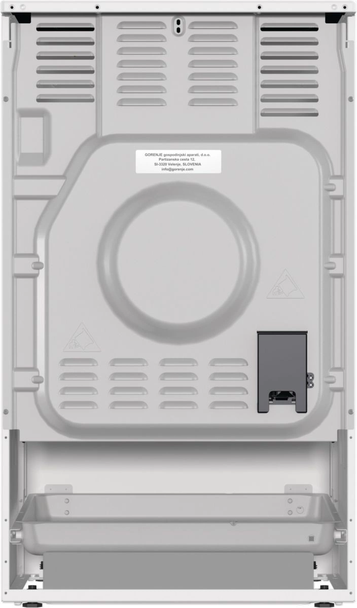 Плита Электрическая Gorenje GEC5C42WG белый стеклокерамика (без крышки) — миниатюра 6