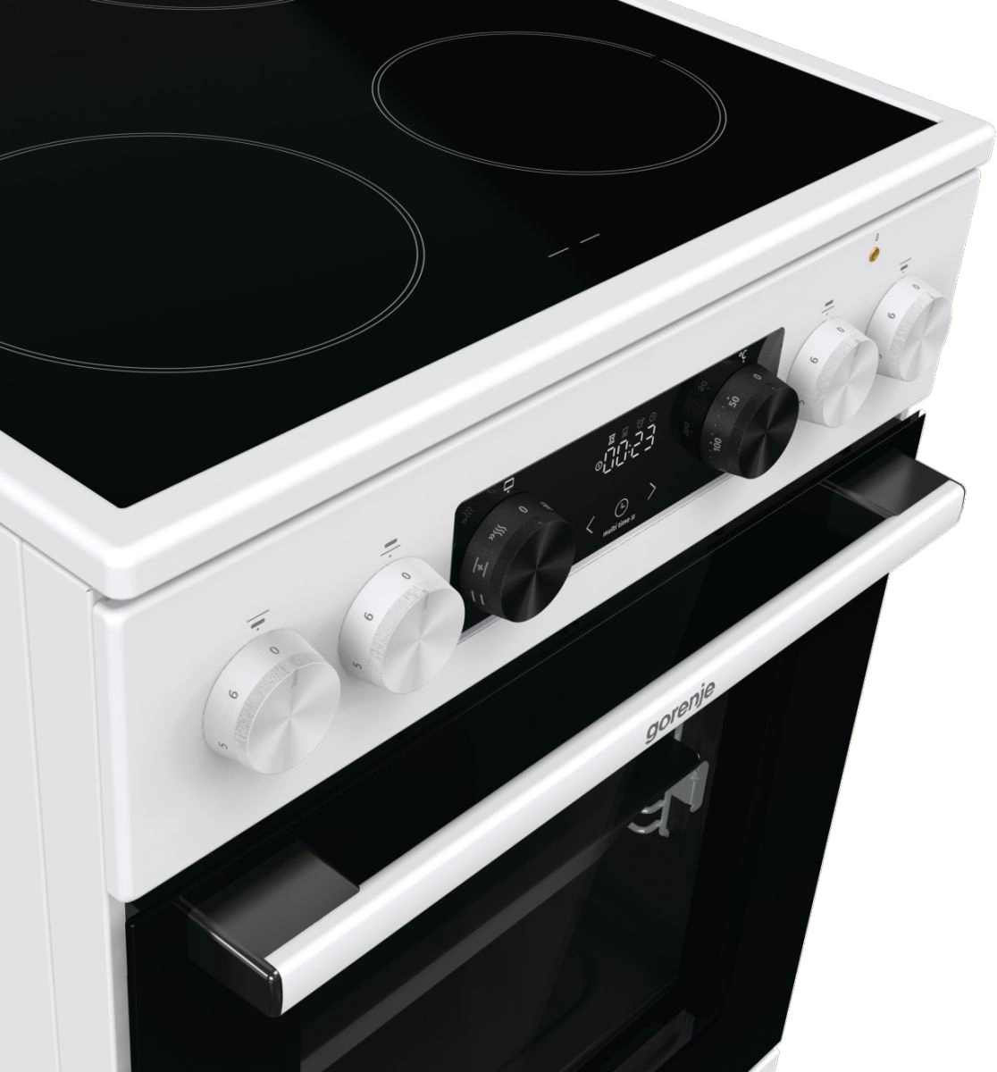 Плита Электрическая Gorenje GEC5C42WG белый стеклокерамика (без крышки) — миниатюра 3