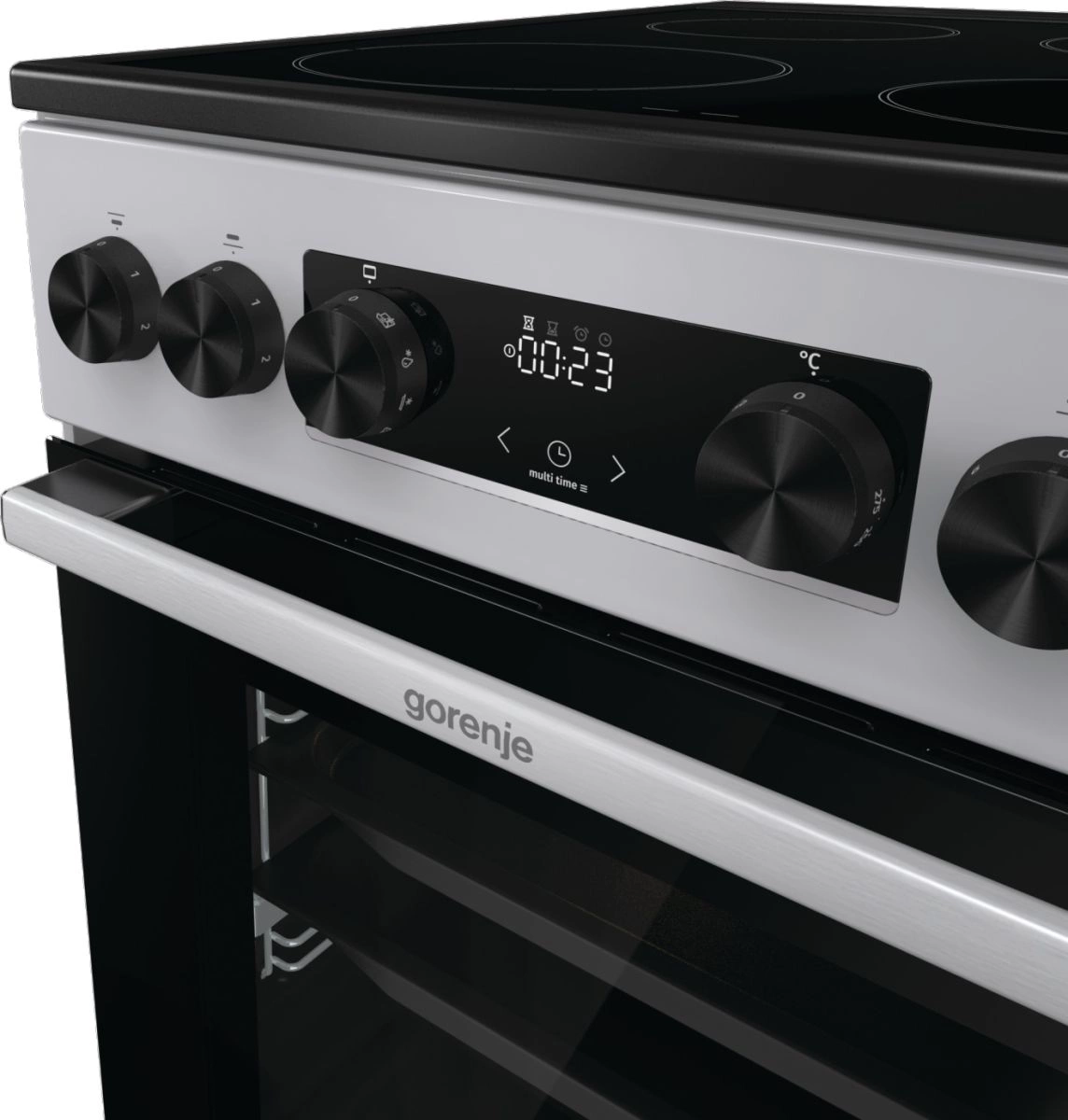 Плита Электрическая Gorenje GEC5C41SG серый стеклокерамика (без крышки) — миниатюра 3
