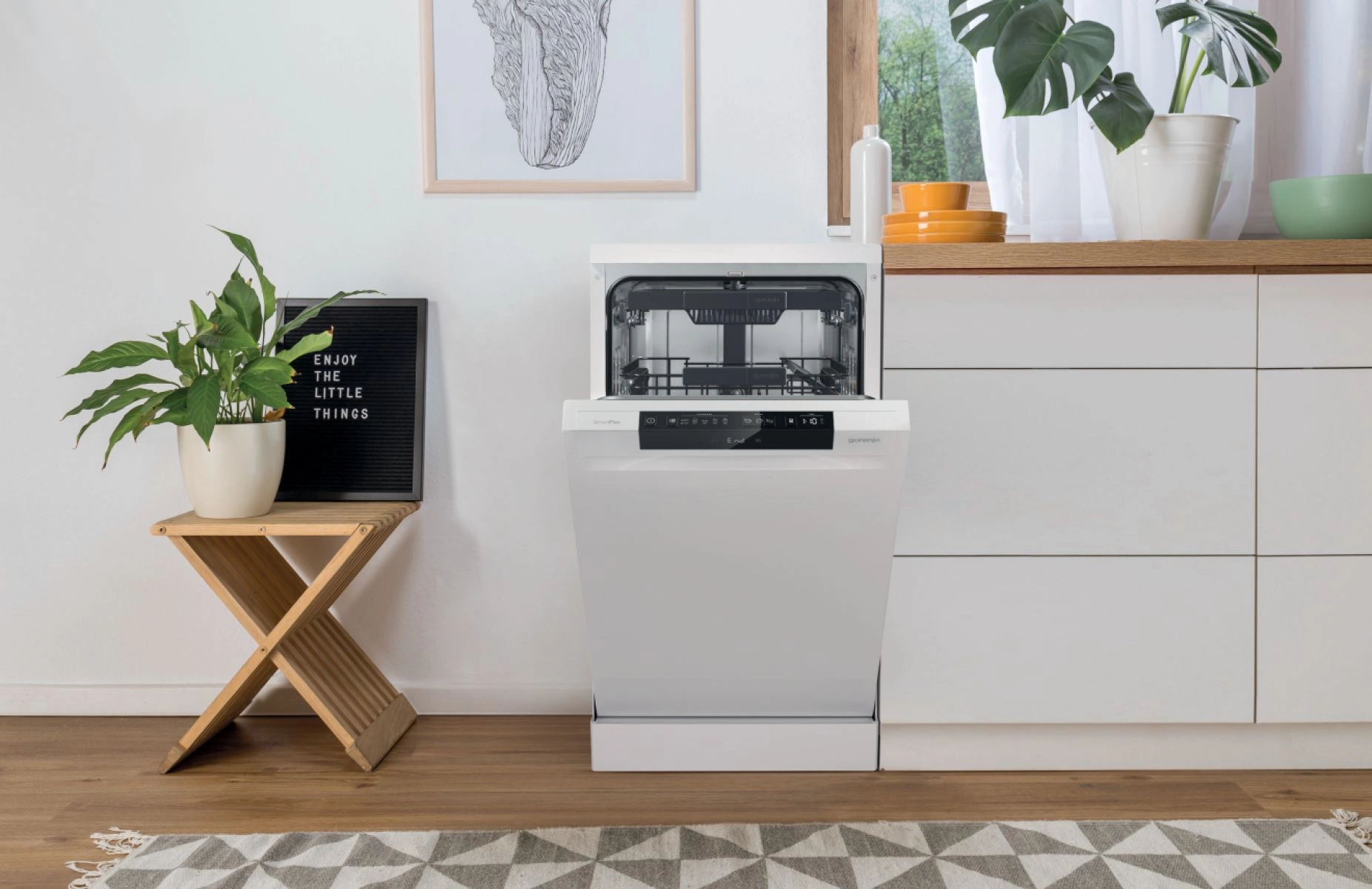 Посудомоечная машина Gorenje GS541D10W белый (узкая) инвертор — миниатюра 6