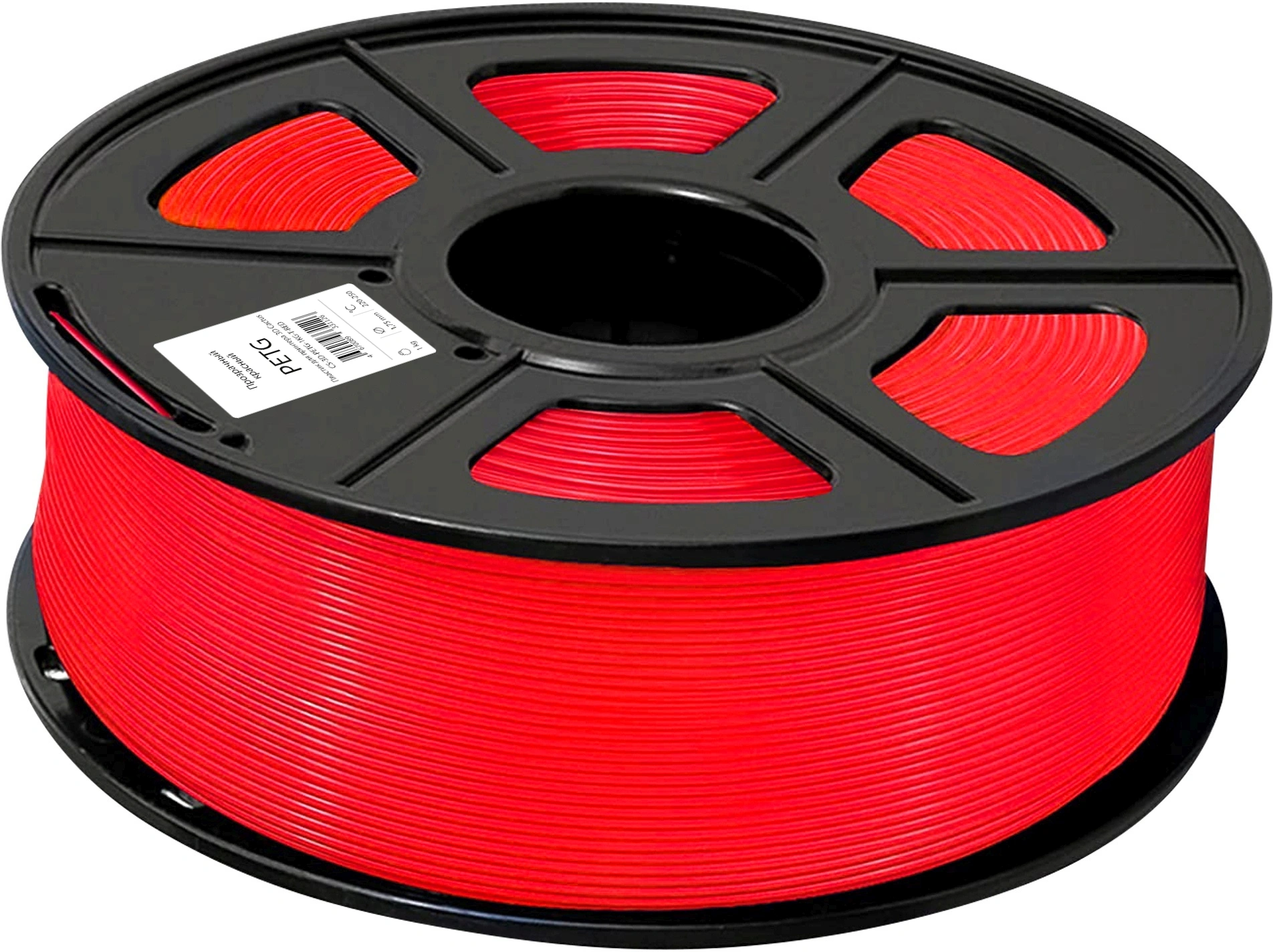 Пластик для принтера 3D Cactus CS-3D-PETG-1KG-T-RED PETG d1.75мм 1кг L316м 1цв. — миниатюра 2