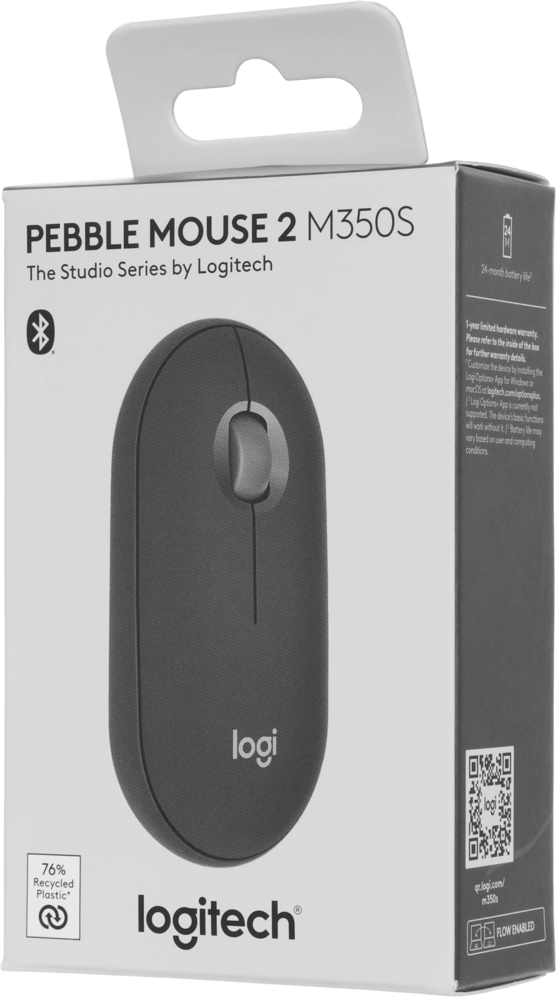 Мышь Logitech Pebble 2 M350S графитовый оптическая 4000dpi silent беспров. BT для ноутбука 2but (910-006988) — миниатюра 9