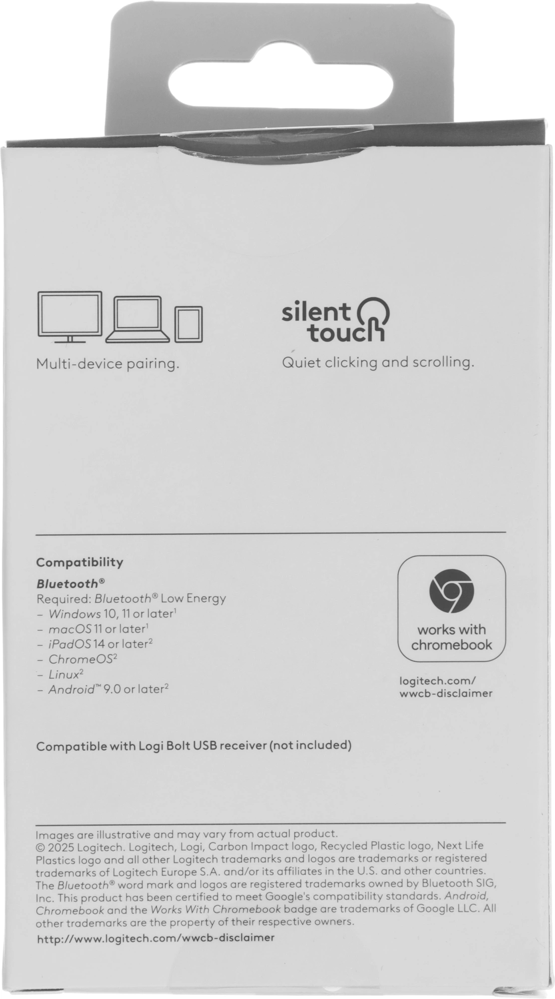 Мышь Logitech Pebble 2 M350S графитовый оптическая 4000dpi silent беспров. BT для ноутбука 2but (910-006988) — миниатюра 10