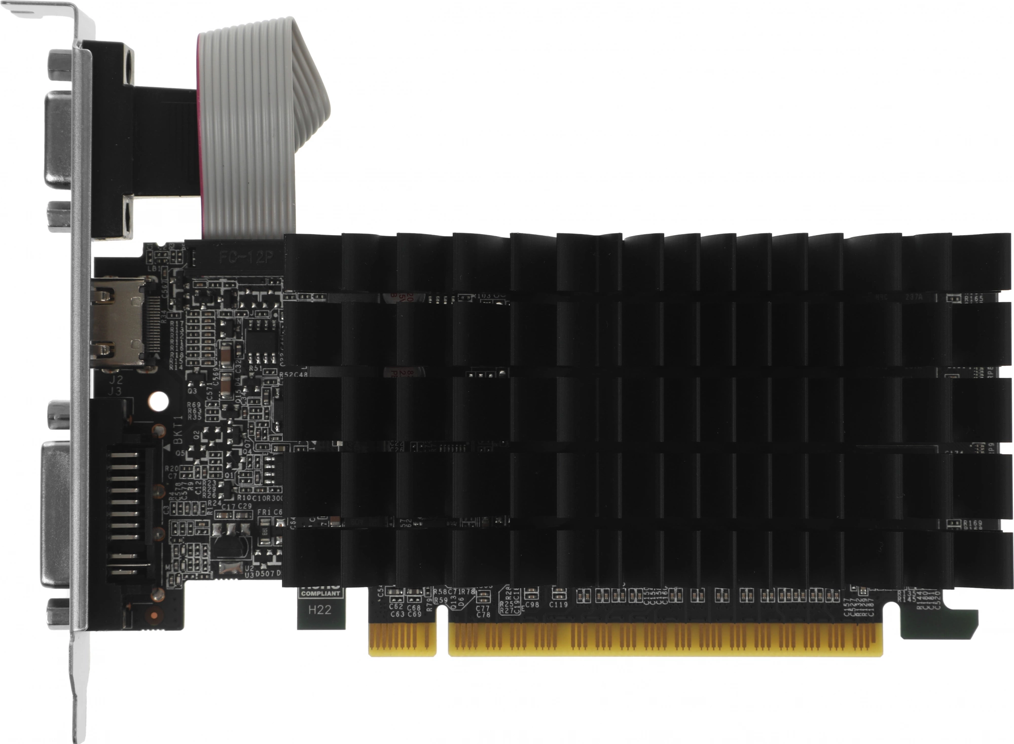 Видеокарта Afox PCI-E 2.0 AF210-1024D3L5-V2 NVIDIA G210 1Gb 64bit DDR3 520/1600 DVIx1 HDMIx1 CRTx1 HDCP Ret low profile — фото 1