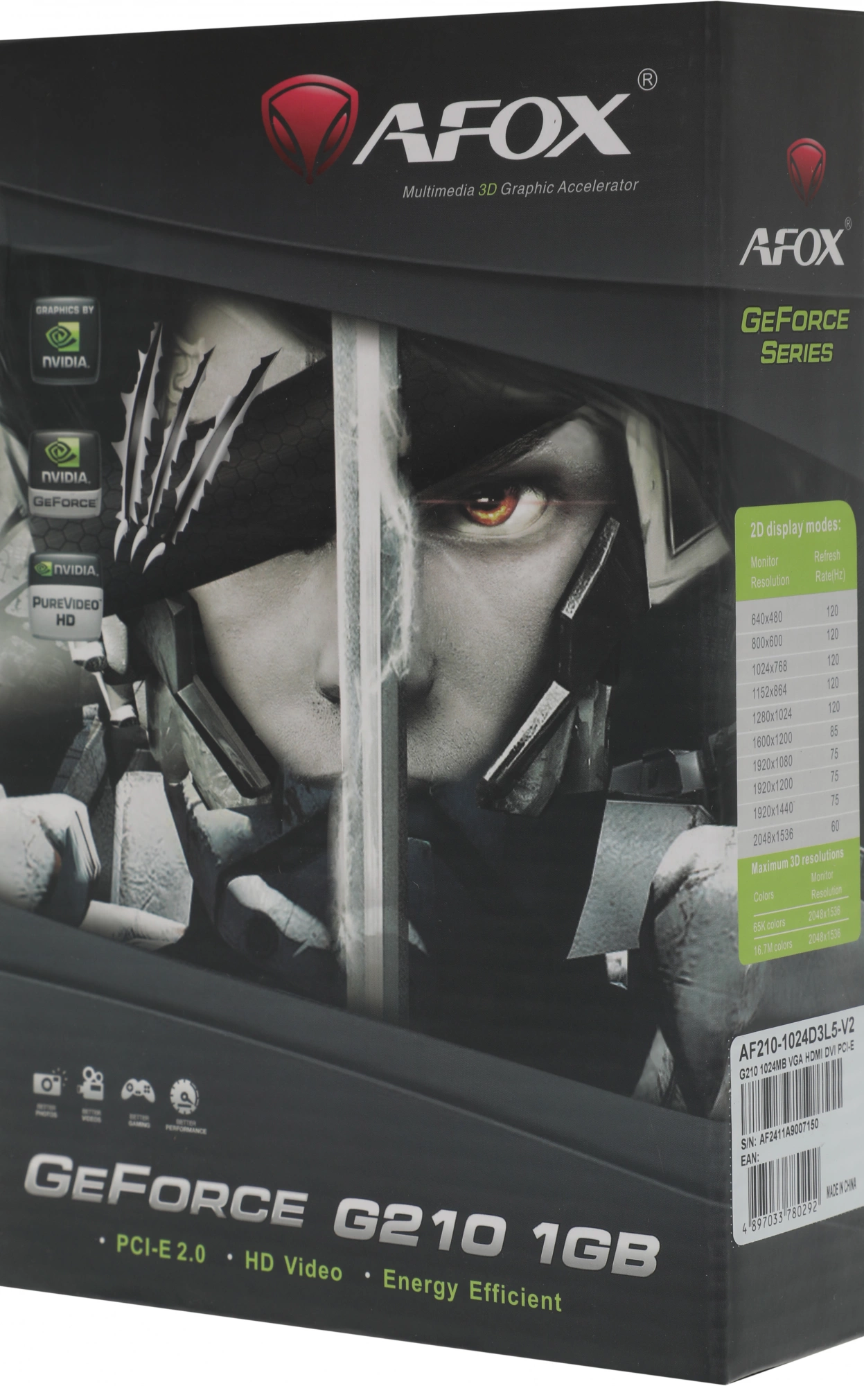 Видеокарта Afox PCI-E 2.0 AF210-1024D3L5-V2 NVIDIA G210 1Gb 64bit DDR3 520/1600 DVIx1 HDMIx1 CRTx1 HDCP Ret low profile — миниатюра 6