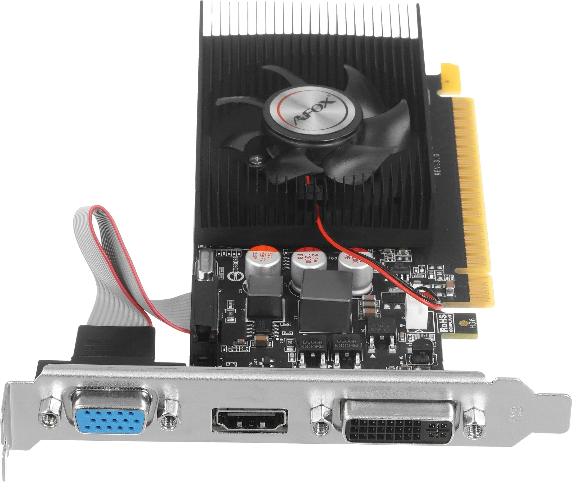 Видеокарта Afox PCI-E 2.0 AF240-1024D3L2-V2 NVIDIA GeForce GT 240 1Gb 128bit DDR3 550/1334 DVIx1 HDMIx1 CRTx1 HDCP Ret low profile — миниатюра 8