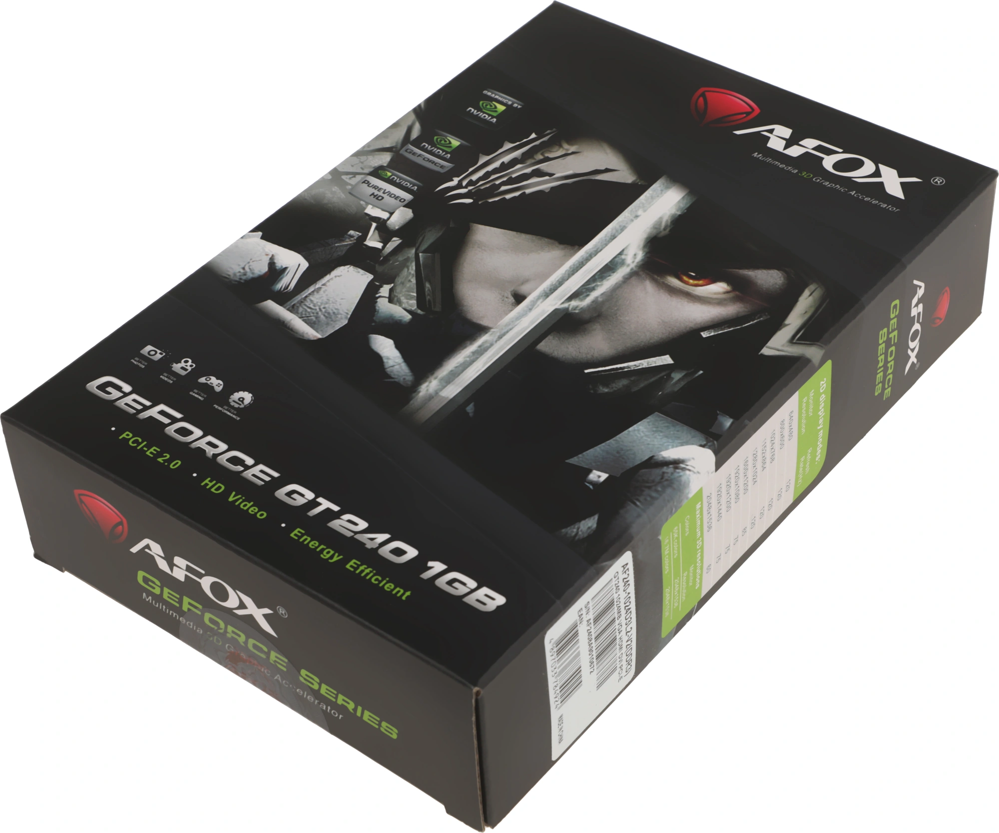 Видеокарта Afox PCI-E 2.0 AF240-1024D3L2-V2 NVIDIA GeForce GT 240 1Gb 128bit DDR3 550/1334 DVIx1 HDMIx1 CRTx1 HDCP Ret low profile — миниатюра 5