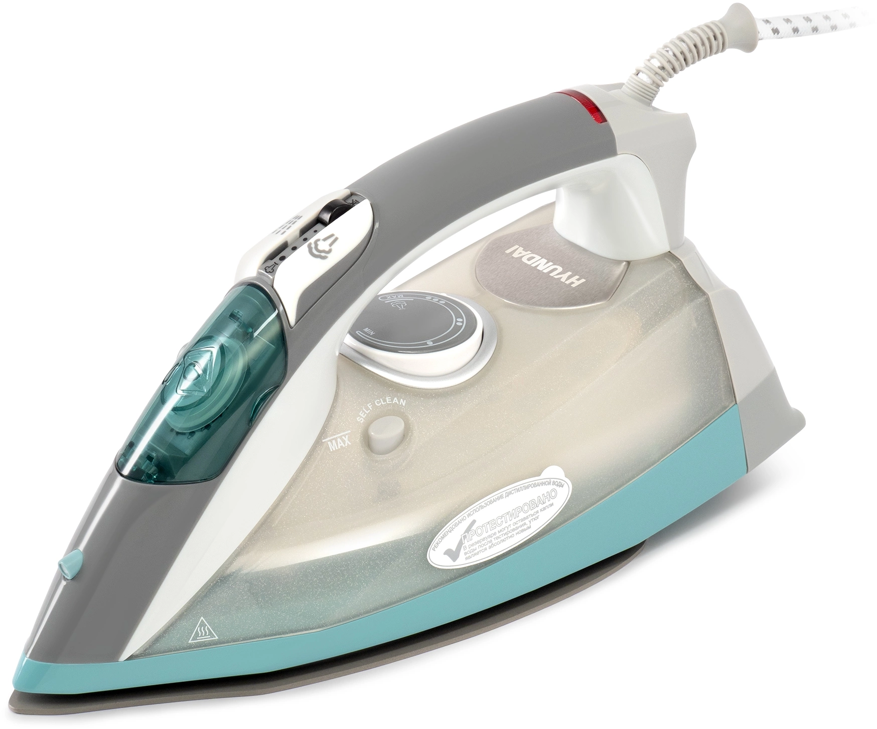 Утюг Hyundai H-SIP2700 2700Вт белый/серый — миниатюра 2