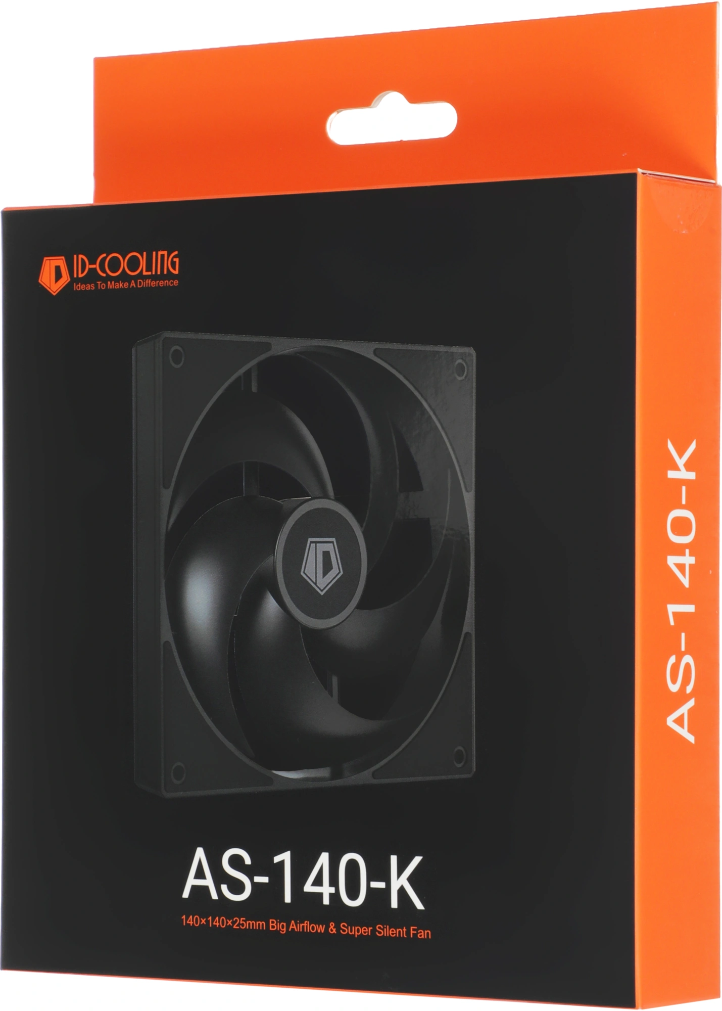 Вентилятор для корпуса ID-Cooling AS-140-K 140х140x25 черный 4-pin 30дБ Ret — миниатюра 9