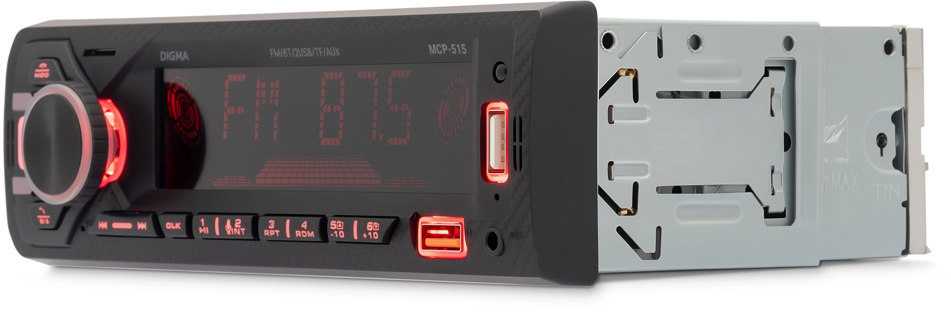 Автомагнитола Digma MCP-515 1DIN 4x45Вт v5.0 USB 2.0 AUX 4 ПДУ — миниатюра 12