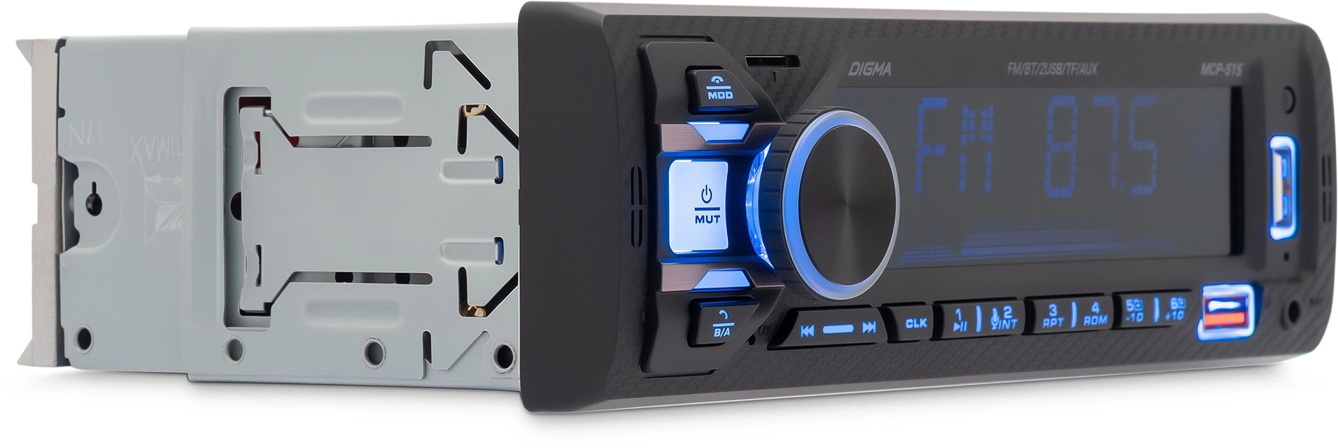 Автомагнитола Digma MCP-515 1DIN 4x45Вт v5.0 USB 2.0 AUX 4 ПДУ — миниатюра 13