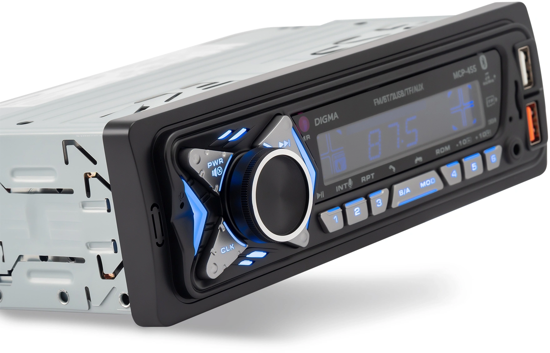 Автомагнитола Digma MCP-455 1DIN 4x50Вт v5.0 USB 2.0 AUX 4 ПДУ — миниатюра 11