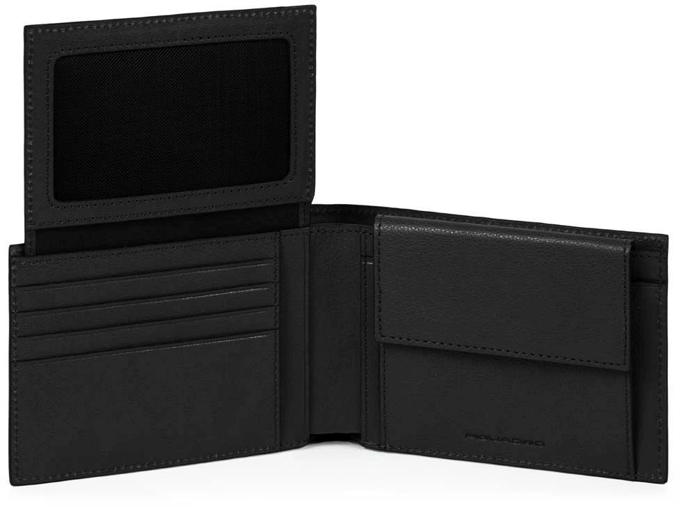 Кошелек мужской Piquadro Black Square PU1392B3R/N черный натур.кожа — миниатюра 2