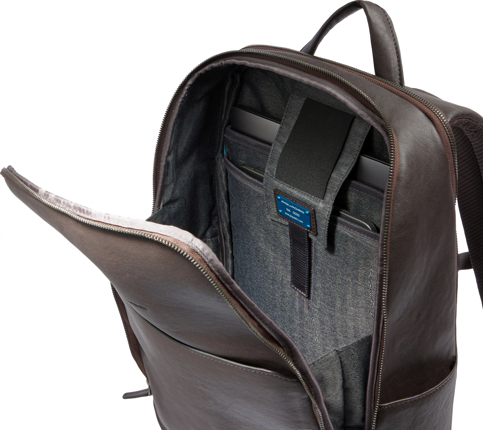 Рюкзак мужской Piquadro Black Square CA6503B3/TM темно-коричневый натур.кожа — миниатюра 8