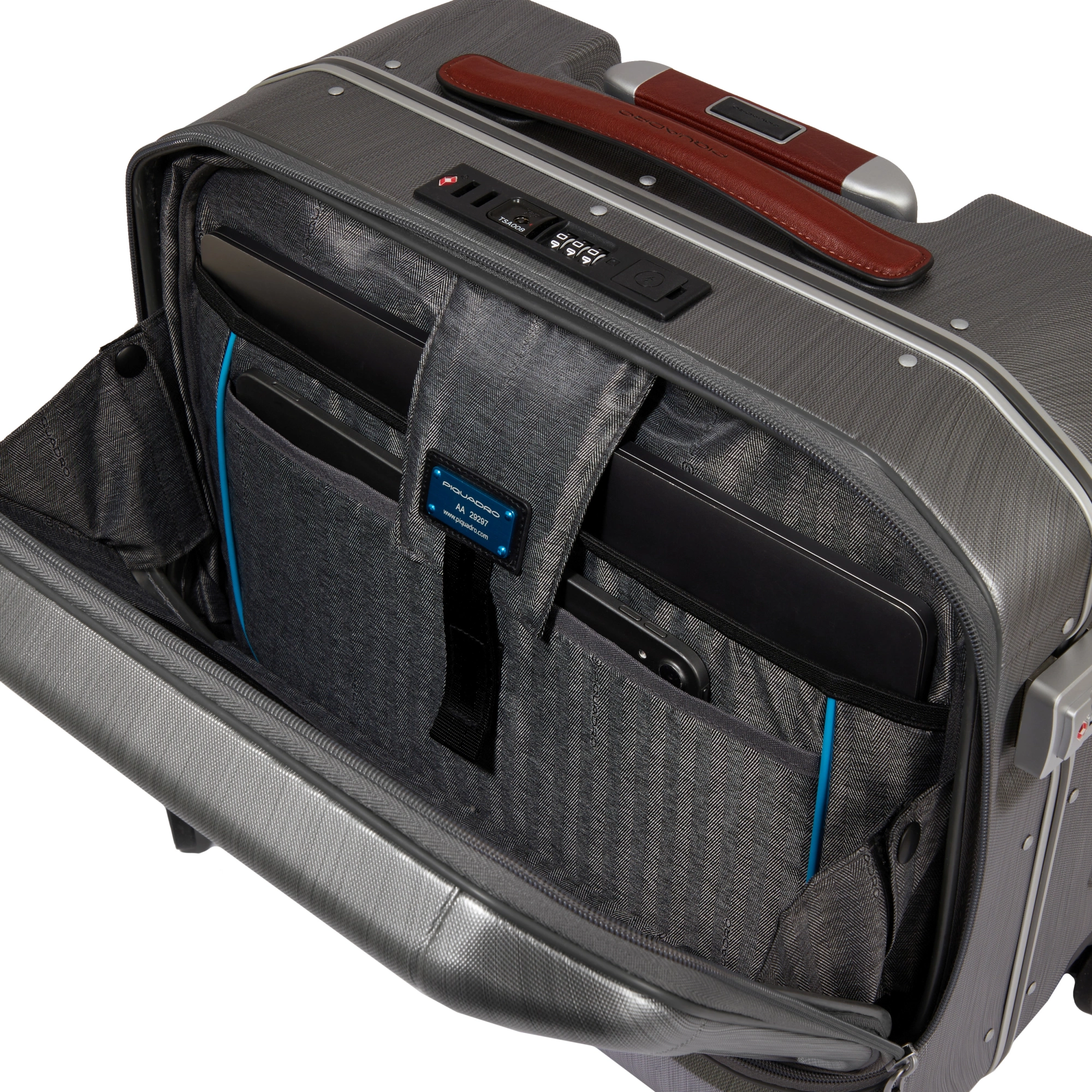 Чемодан Piquadro PQ-LM BV6552PQLM (BV6552PQLM/NCU) 44.5x40x22см 28л. 3.75кг. поликарбонат серый глянц. — миниатюра 7