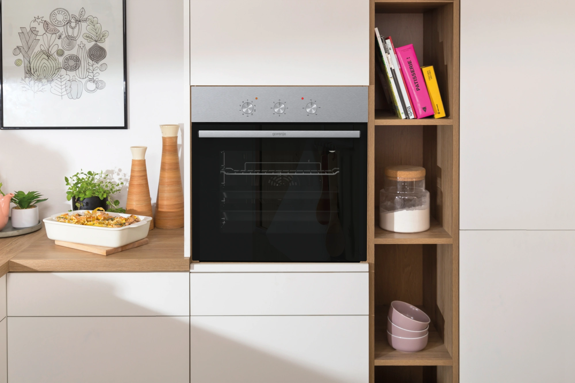 Духовой шкаф Электрический Gorenje BO6727E03NX черный/серебристый — миниатюра 2