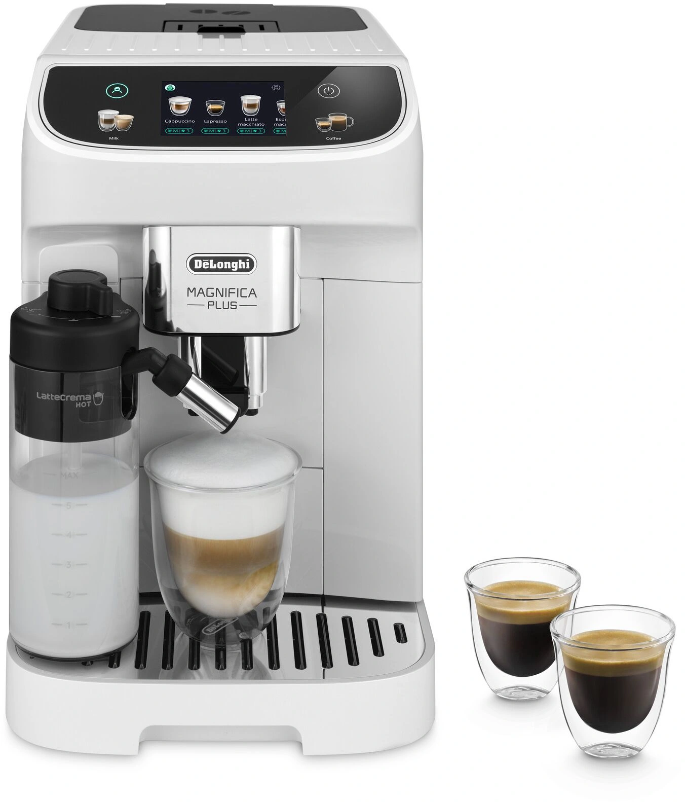 Кофемашина Delonghi Magnifica Plus ECAM320.60.W 1450Вт белый/черный — миниатюра 4