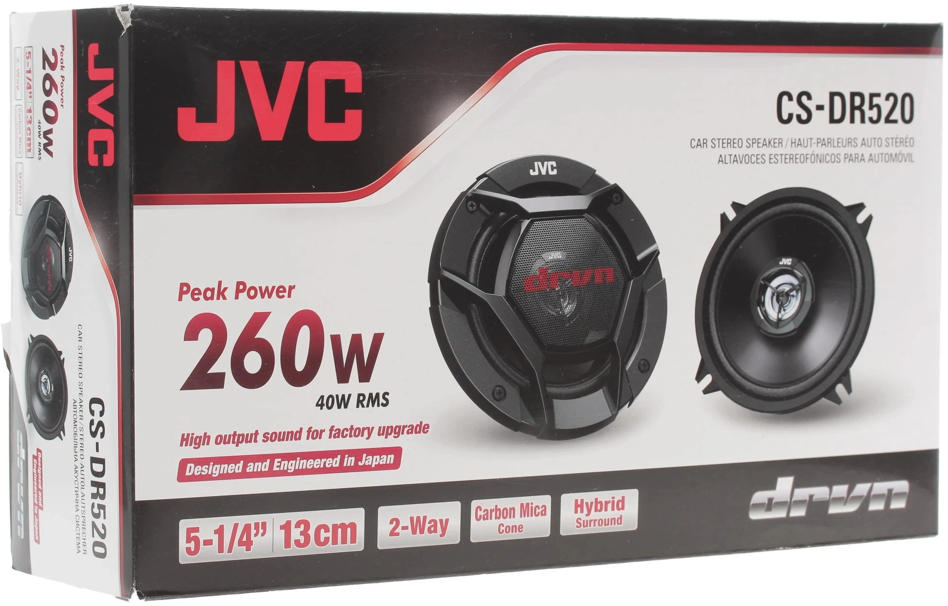 Колонки автомобильные JVC CS-DR520 260Вт 88дБ 4Ом 13см (5дюйм) (ком.:2кол.) коаксиальные двухполосные — миниатюра 7