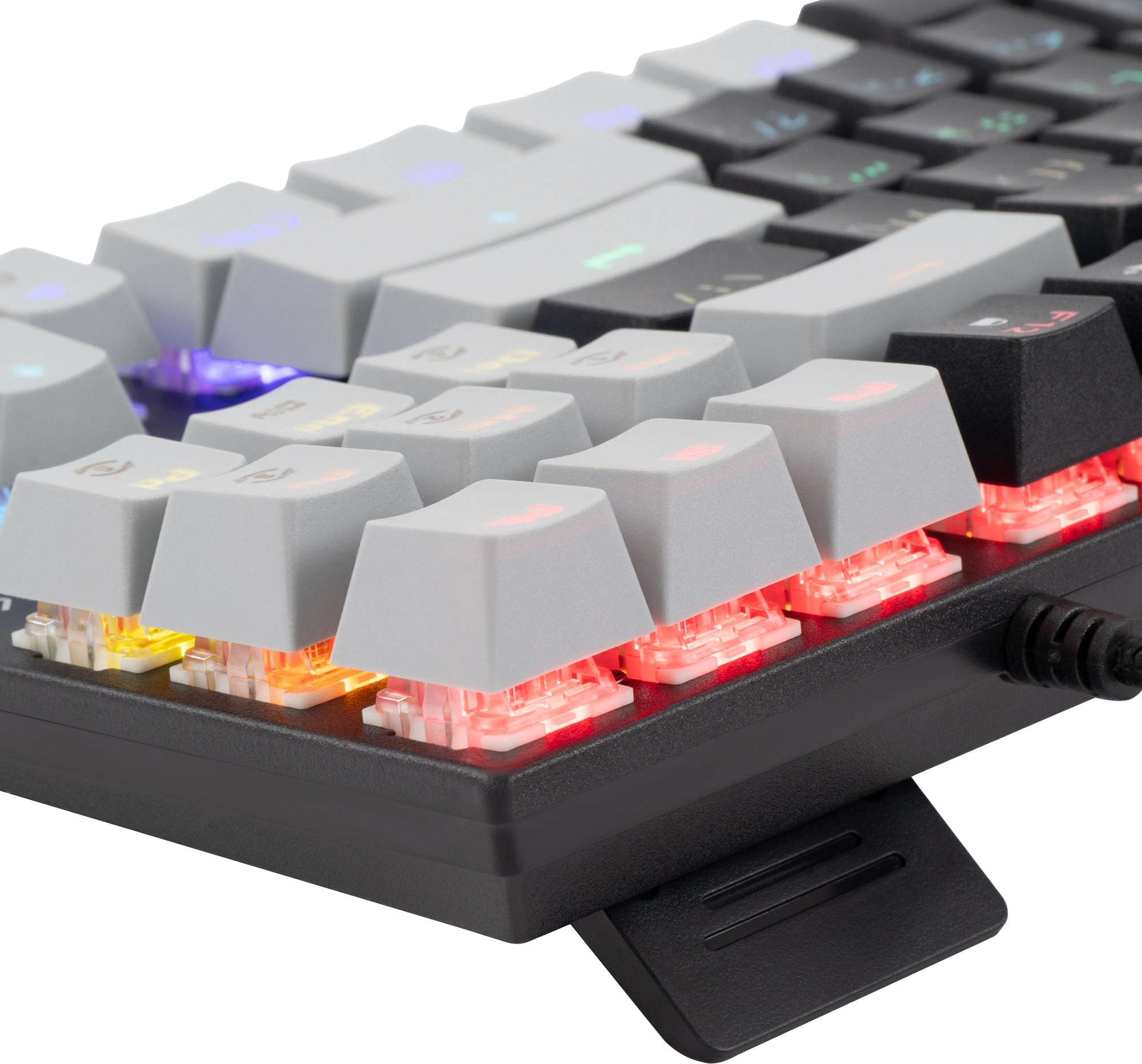 Клавиатура Оклик K600X механическая черный/серый USB Multimedia for gamer LED кабель 1.8м — миниатюра 14