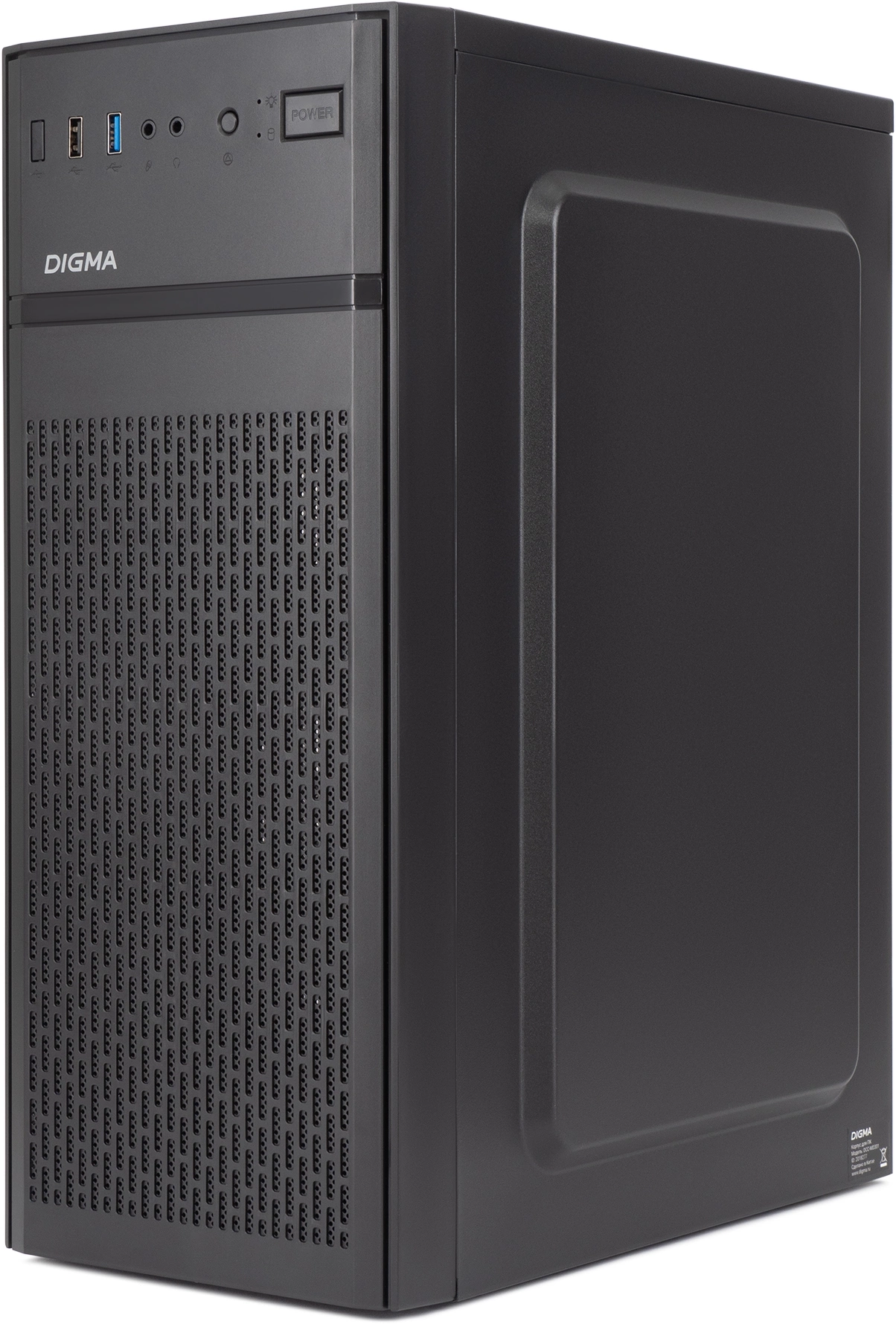Корпус Digma DCC-MD301 черный без БП ATX 1x80mm 4x120mm 1xUSB2.0 1xUSB3.0 audio — миниатюра 2