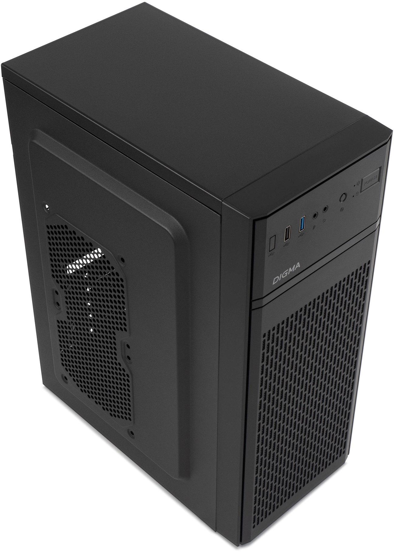 Корпус Digma DCC-MD301 черный без БП ATX 1x80mm 4x120mm 1xUSB2.0 1xUSB3.0 audio — миниатюра 3