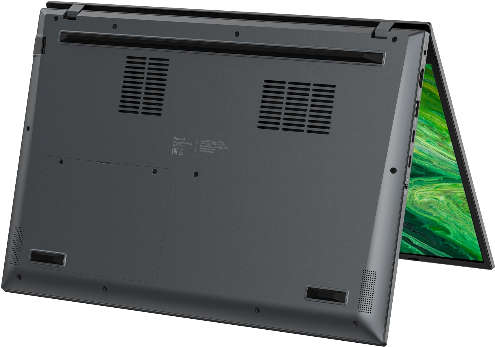 Ноутбук Digma Pro Fortis M Core i5 1235U 16Gb SSD512Gb Intel Iris Xe graphics 15.6" IPS FHD (1920x1080) Windows 11 Pro grey WiFi BT Cam 4250mAh (DN15P5-ADXW05) — миниатюра 10
