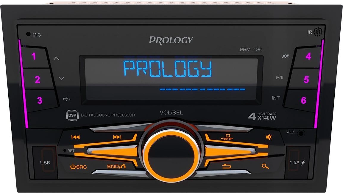 Автомагнитола Prology PRM-120 2DIN 4x140Вт v4.2 AUX DSP 3 ПДУ (PRPRM120) — миниатюра 4