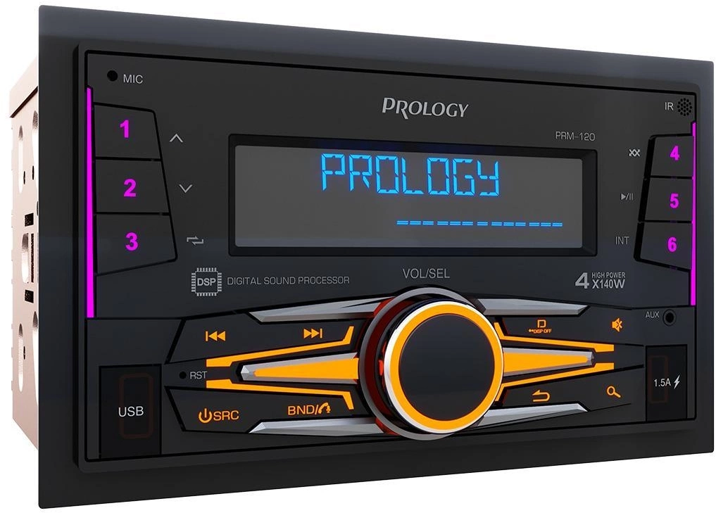Автомагнитола Prology PRM-120 2DIN 4x140Вт v4.2 AUX DSP 3 ПДУ (PRPRM120) — фото 1