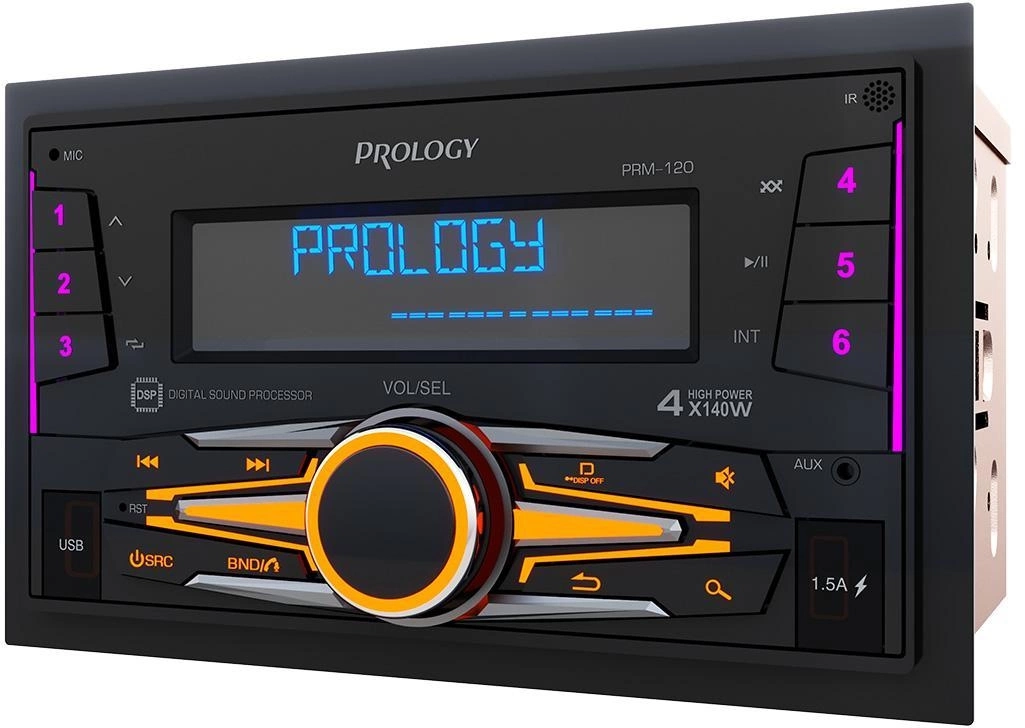 Автомагнитола Prology PRM-120 2DIN 4x140Вт v4.2 AUX DSP 3 ПДУ (PRPRM120) — миниатюра 5