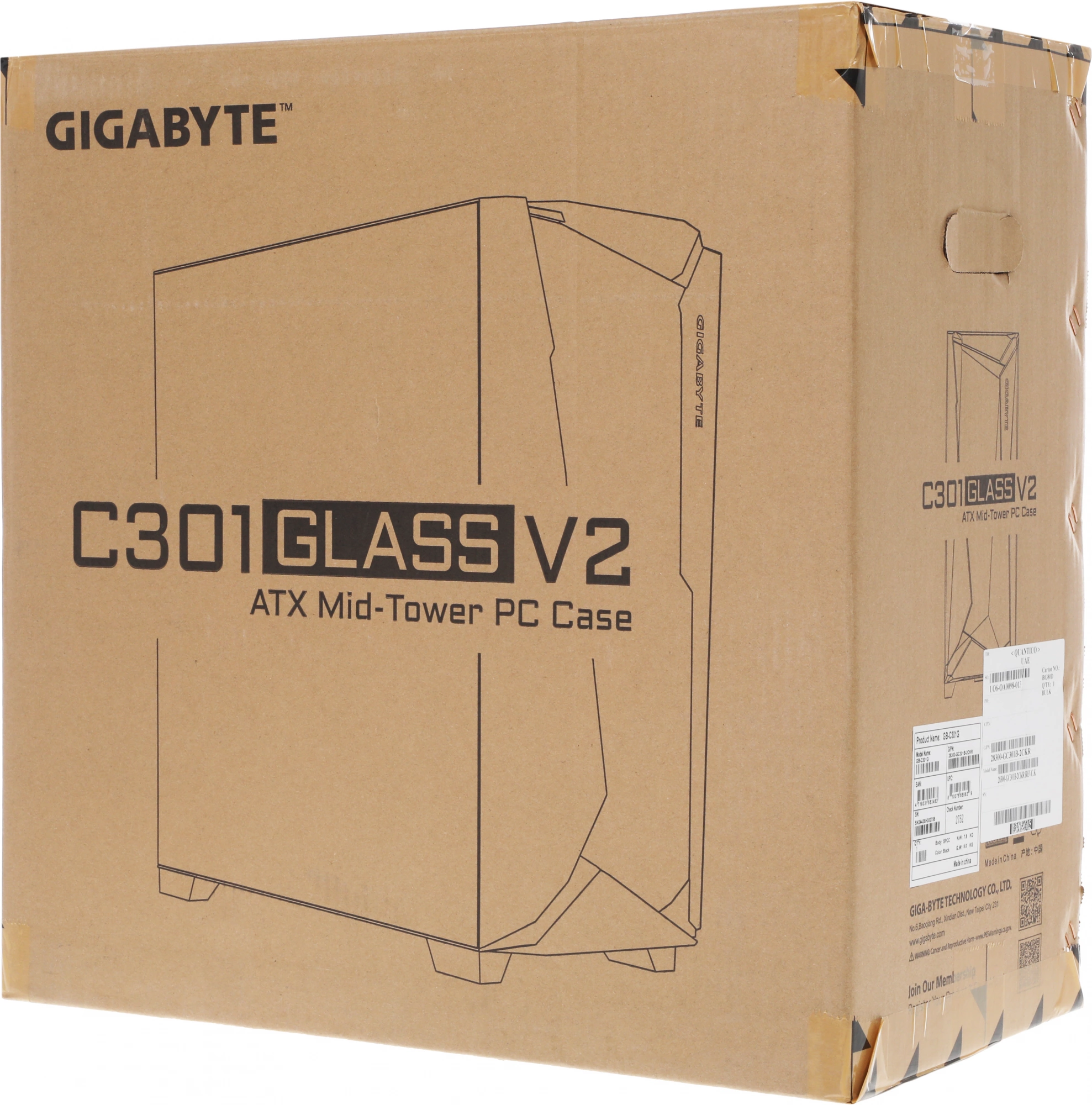 Корпус Gigabyte GB-C301G черный без БП ATX 3x120mm 5x140mm 2xUSB3.0 audio bott PSU — миниатюра 13