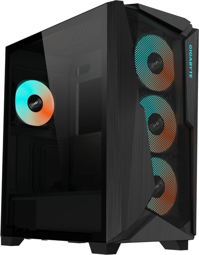 Корпус Gigabyte GB-C301G черный без БП ATX 3x120mm 5x140mm 2xUSB3.0 audio bott PSU — фото 1
