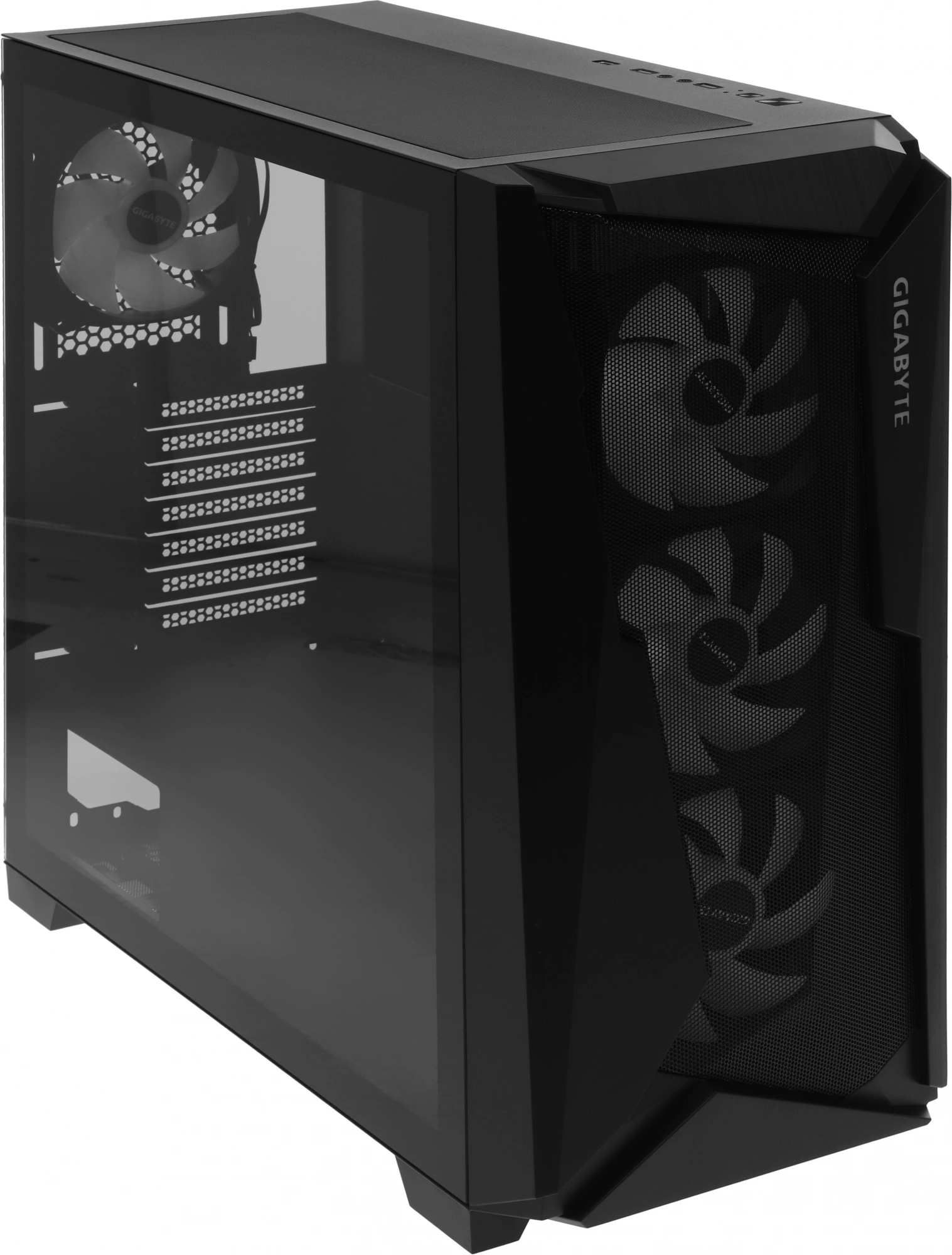 Корпус Gigabyte GB-C301G черный без БП ATX 3x120mm 5x140mm 2xUSB3.0 audio bott PSU — миниатюра 16