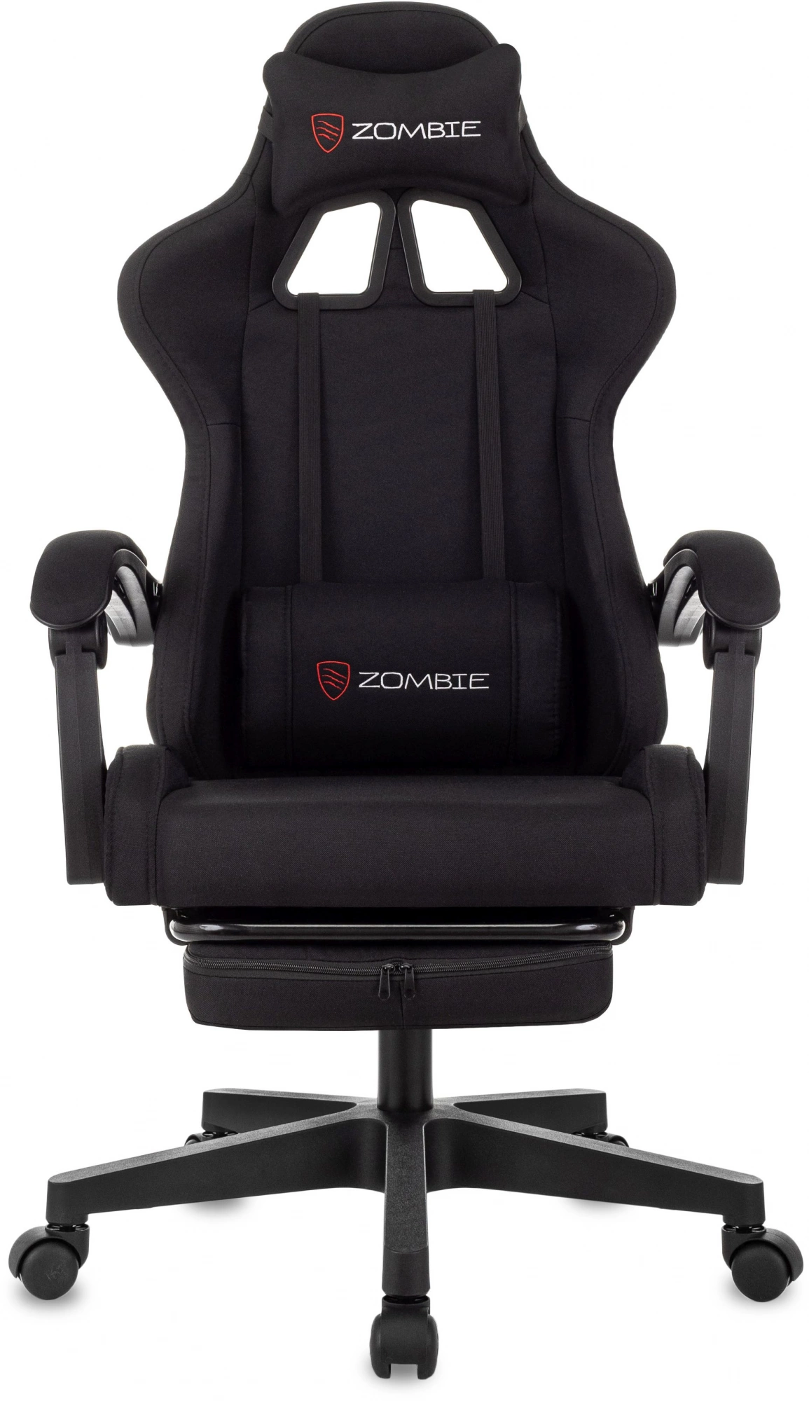 Кресло игровое Zombie Shadow черный Neo Black с подголов. крестов. пластик подст.для ног пластик черный — миниатюра 2