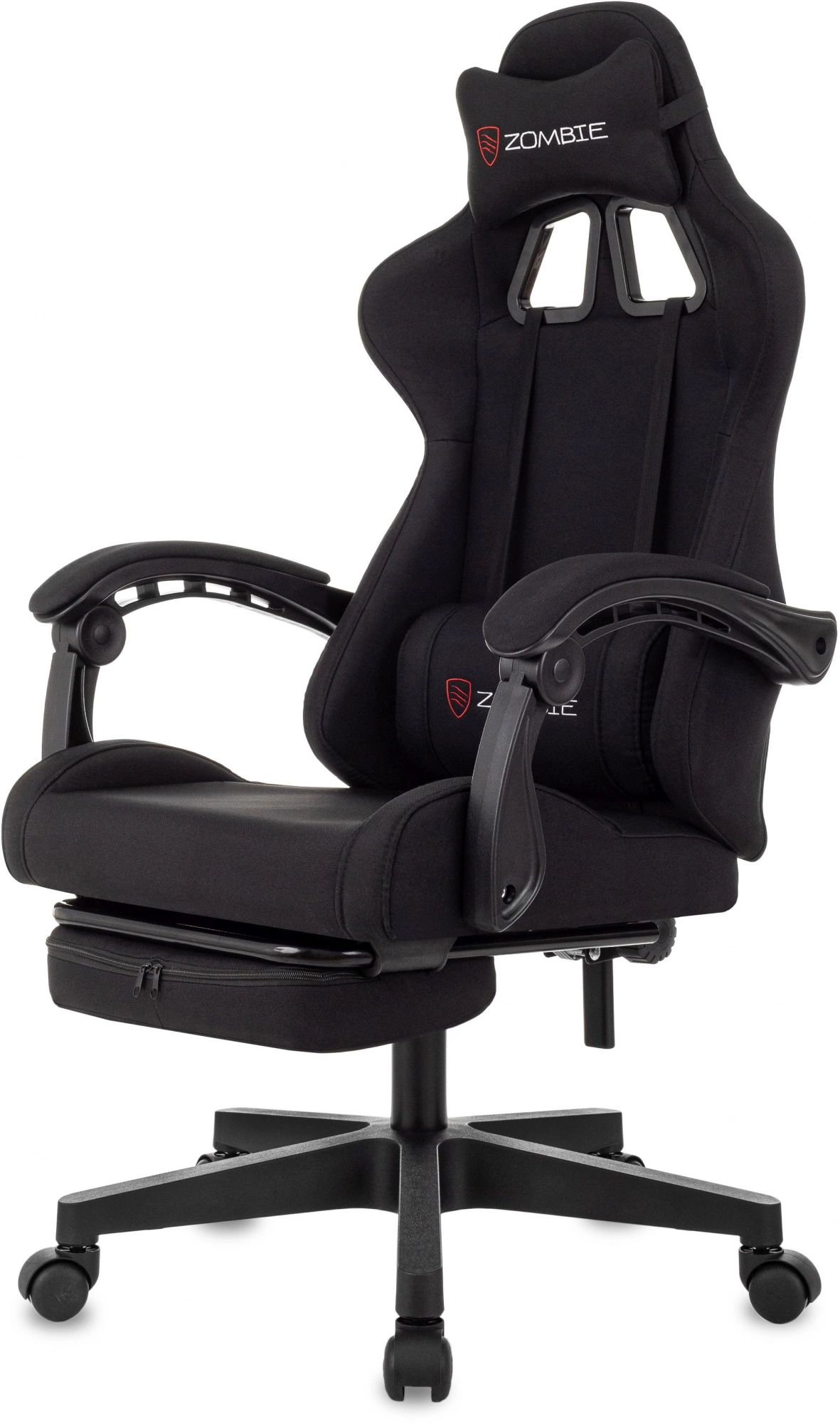 Кресло игровое Zombie Shadow черный Neo Black с подголов. крестов. пластик подст.для ног пластик черный — миниатюра 3