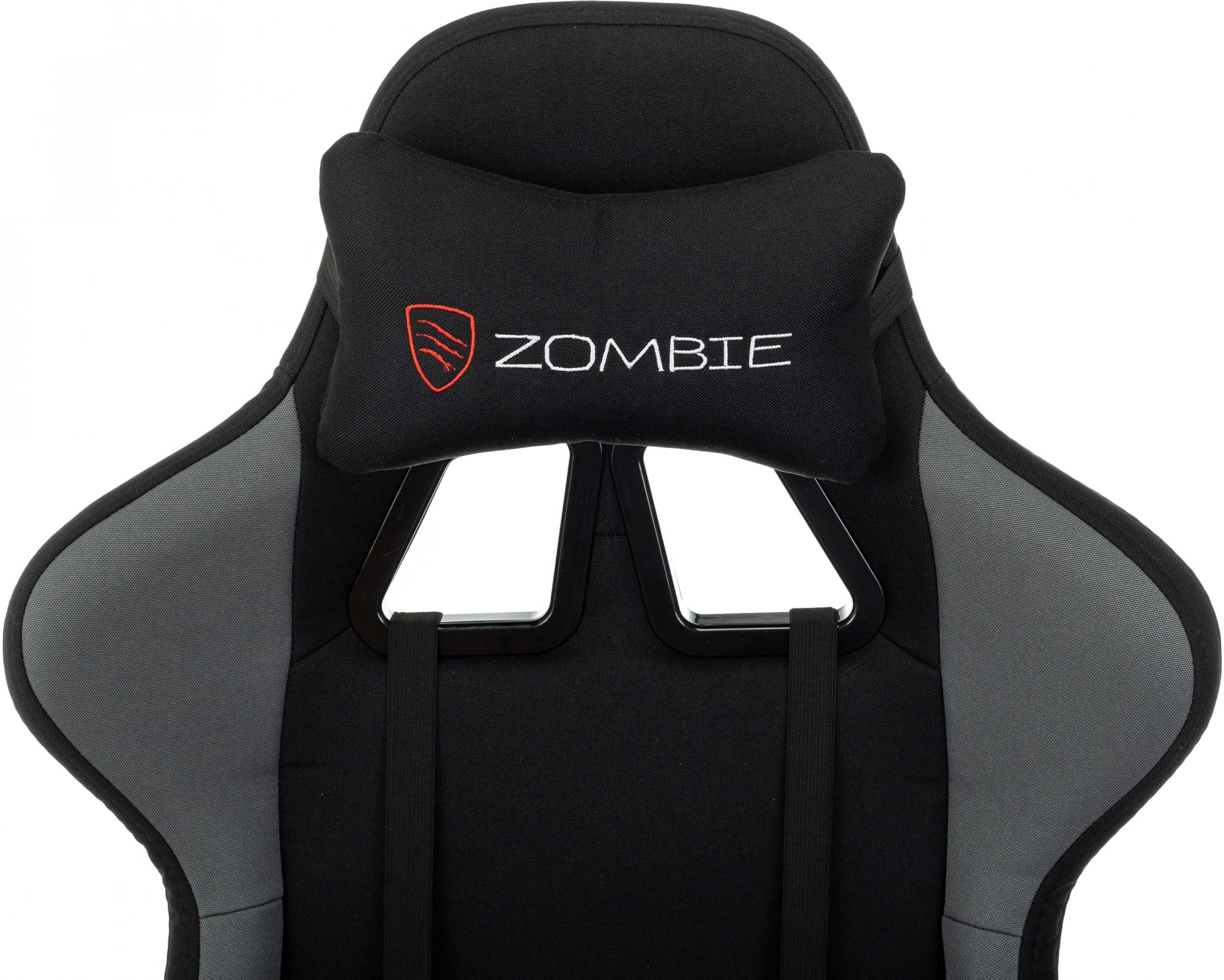 Кресло игровое Zombie Shadow черный/серый с подголов. крестов. пластик подст.для ног пластик черный — миниатюра 14