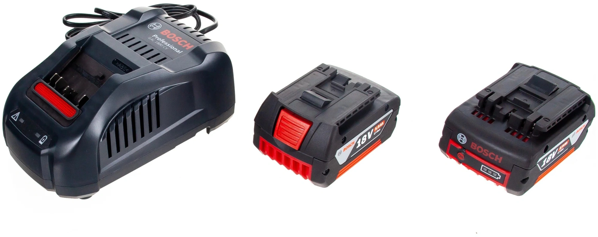 Батарея аккумуляторная Bosch GBA 18В 5Ач Li-Ion (З/У в компл.) (1600A00B8J) — миниатюра 3