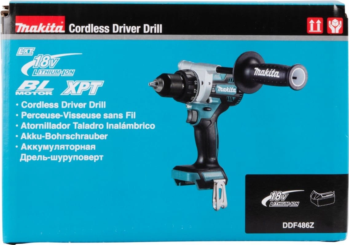 Дрель-шуруповерт Makita DDF486Z аккум. патрон:быстрозажимной — миниатюра 6