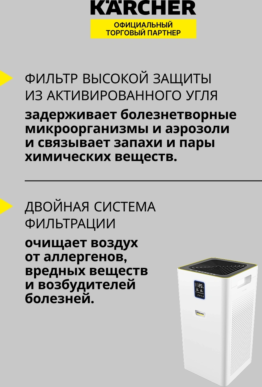 Воздухоочиститель Karcher AF 50 50Вт белый (1.024-822.0) — миниатюра 7