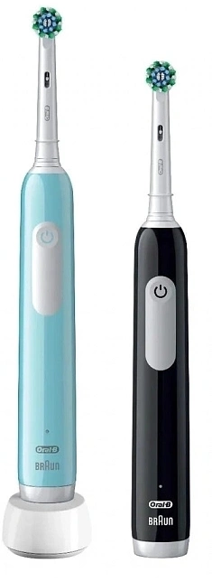 Набор электрических зубных щеток Oral-B Pro Series 1 бирюзовый/черный — фото 1