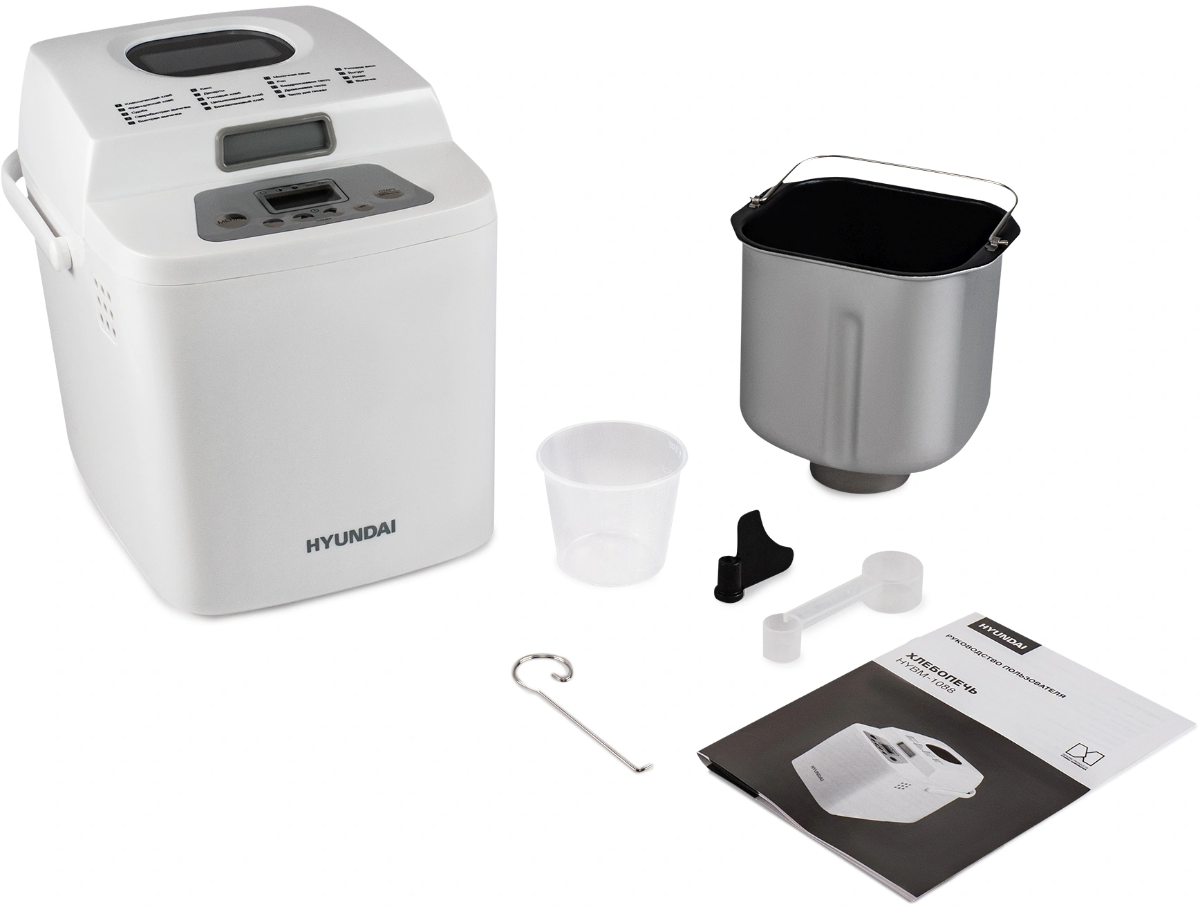 Хлебопечь Hyundai HYBM-1088 500Вт белый — миниатюра 8
