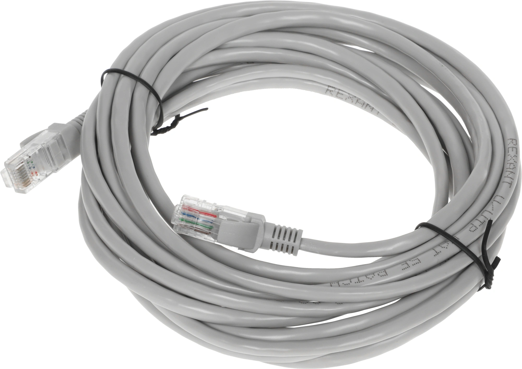 Патч-корд Rexant 18-1007 UTP RJ-45 вил.-вилка RJ-45 кат.5E 5м серый ПВХ — миниатюра 3